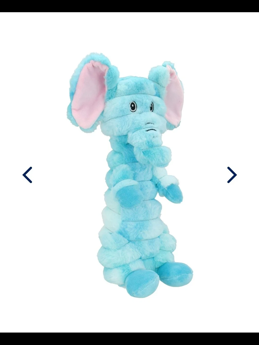 Multipet International Squeeky Dog Toy Lot Blue Elephant & Rainbow Cow Large New